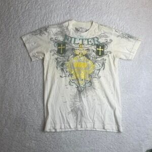 Y2K‎ filter men's white grunge skater goth t-shirt USA made M